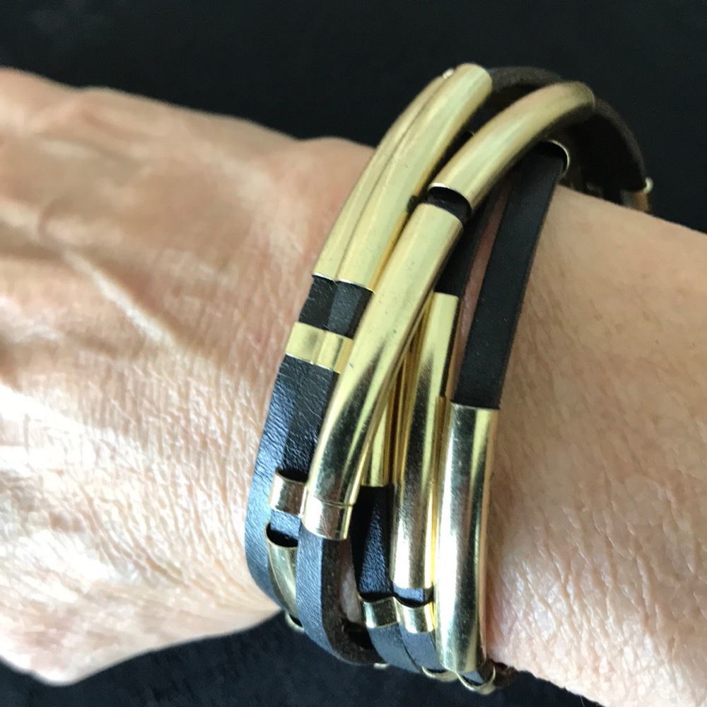 Leather wrap bracelet